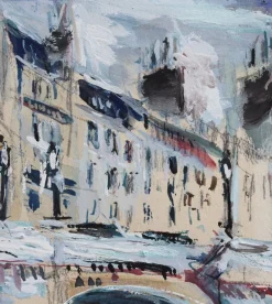 Pamono Le Pont Neuf Paris by Lucien Genin, 1930s><noscript><img width=