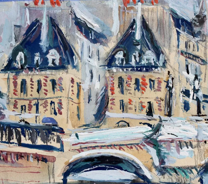 Pamono Le Pont Neuf Paris by Lucien Genin, 1930s> Art Deco