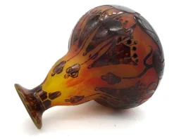 Pamono Le Verre Francais Vase in Glass by Charles Schneider, 1920s><noscript><img width=