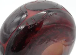 Pamono Le Verre Francais Vase in Glass by Charles Schneider, 1920s><noscript><img width=