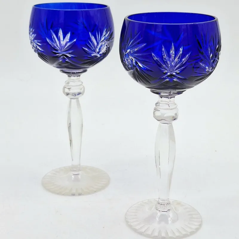 Discount Pamono Lead Crystal Wine Glasses from Annahütte, 1950s, Set of 2