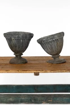Hot Pamono Lead Garden Urns, 1920s, Set of 2
