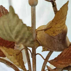 Pamono Leaf Effect Metal Chandelier><noscript><img width=