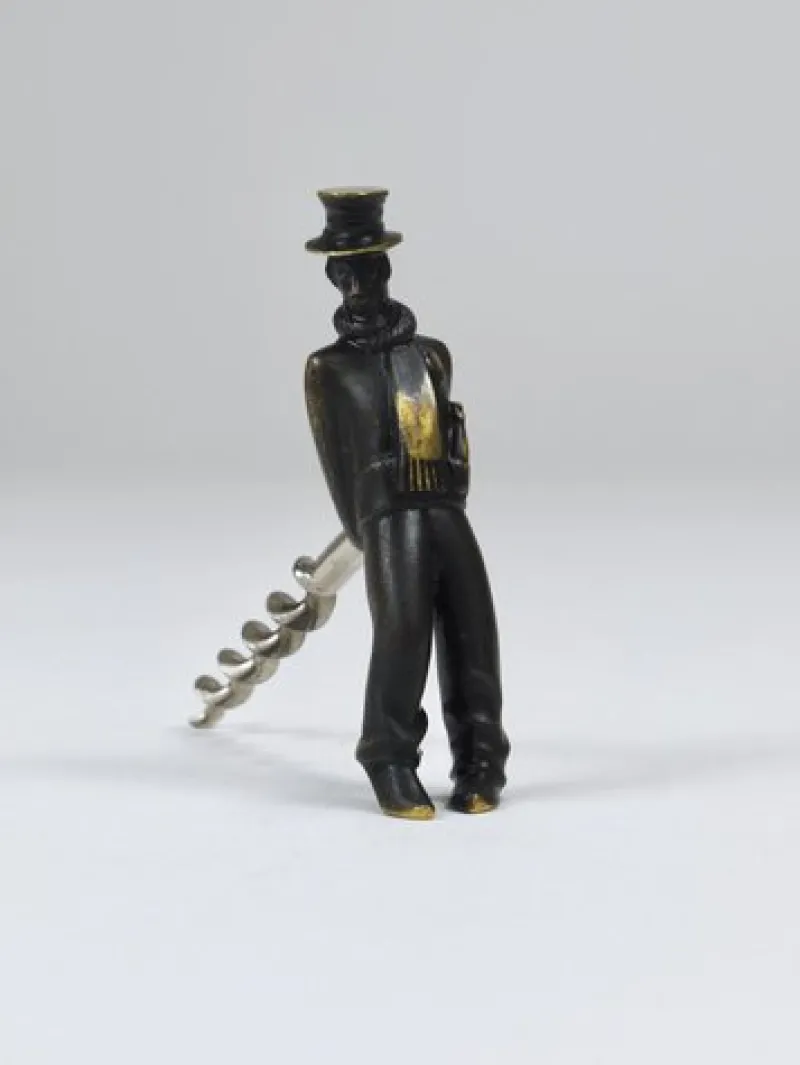 Sale Pamono Leaning Tipsy Gentleman Brass Bottle Opener by Richard Rohac, Vienna, 1950s