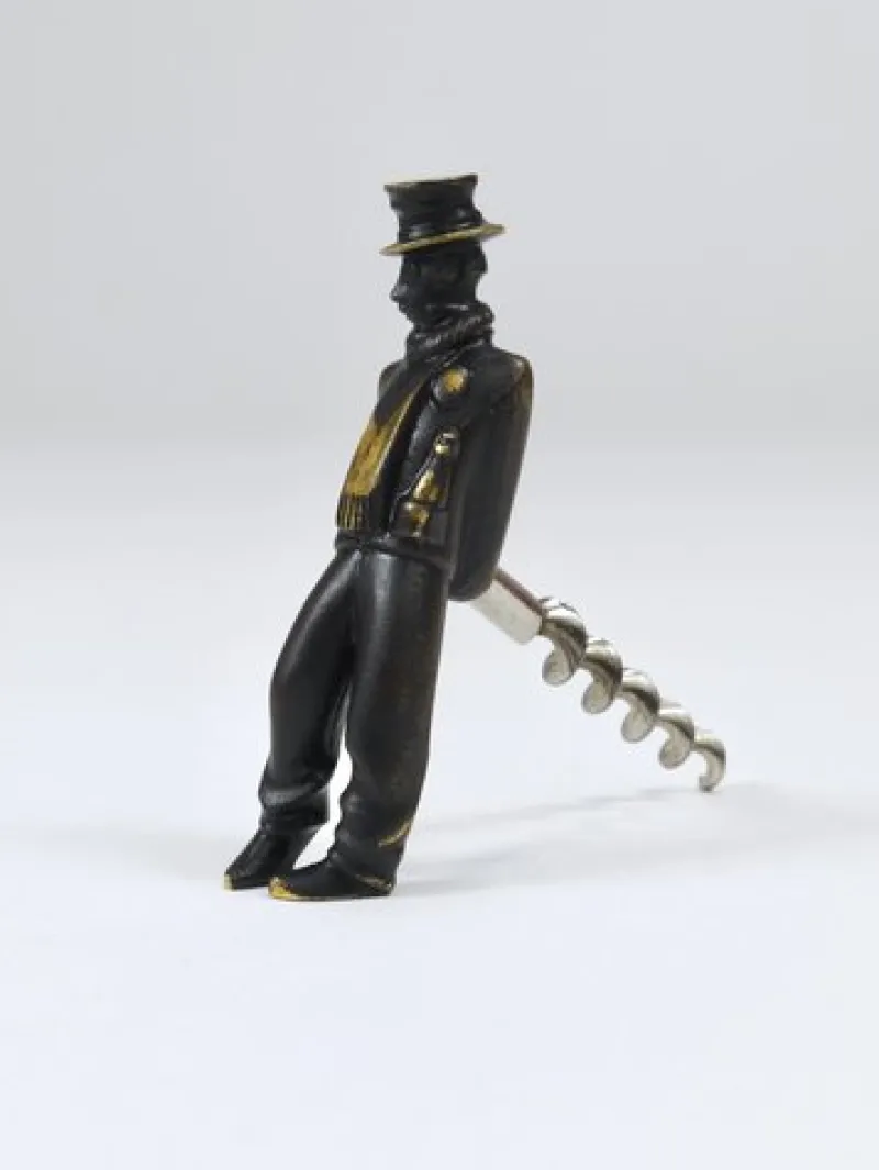 Sale Pamono Leaning Tipsy Gentleman Brass Bottle Opener by Richard Rohac, Vienna, 1950s