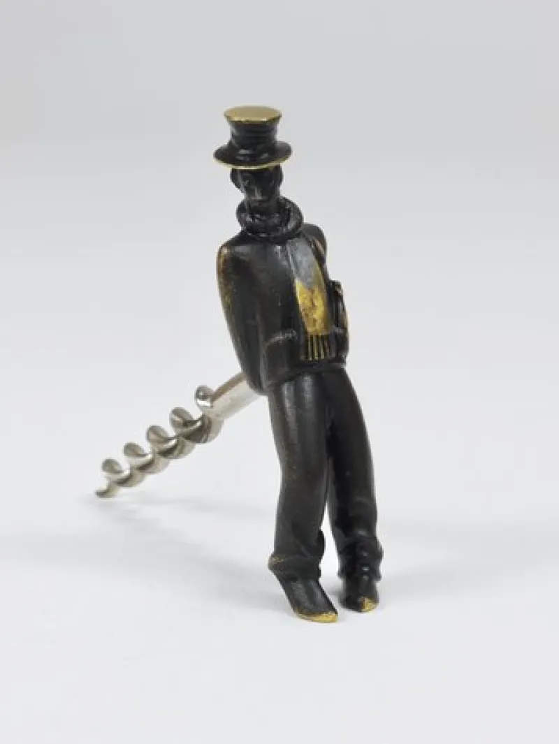 Sale Pamono Leaning Tipsy Gentleman Brass Bottle Opener by Richard Rohac, Vienna, 1950s