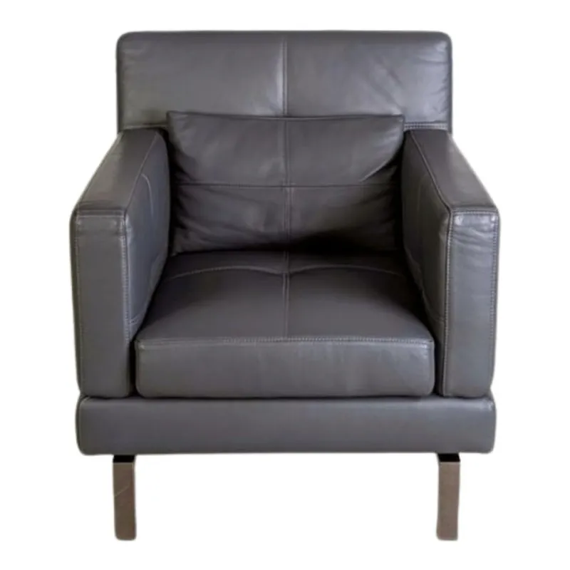 Sale Pamono Leather Amber Chair by Amberg for Brühl
