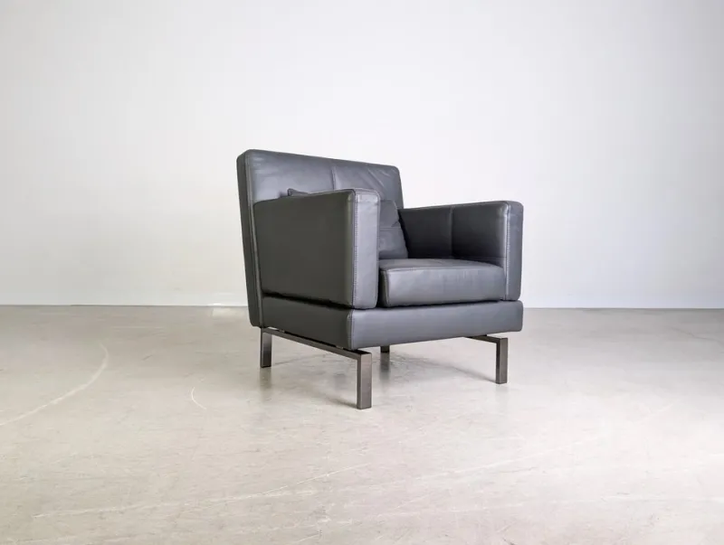 Sale Pamono Leather Amber Chair by Amberg for Brühl