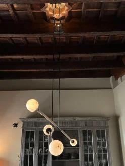 Pamono Leather and Alabaster Mobile Chandelier by Contain><noscript><img width=