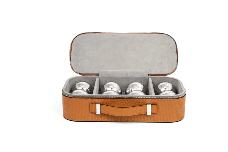Pamono Leather Bowls Game Set
