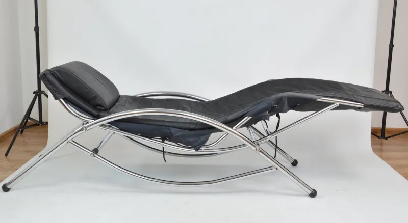 Discount Pamono Leather Chaise Lounge, 1980s