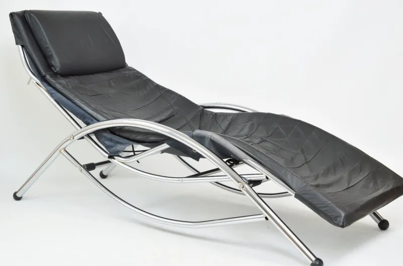 Discount Pamono Leather Chaise Lounge, 1980s