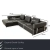 Clearance Pamono Leather Corner Sofa by Ewald Schillig