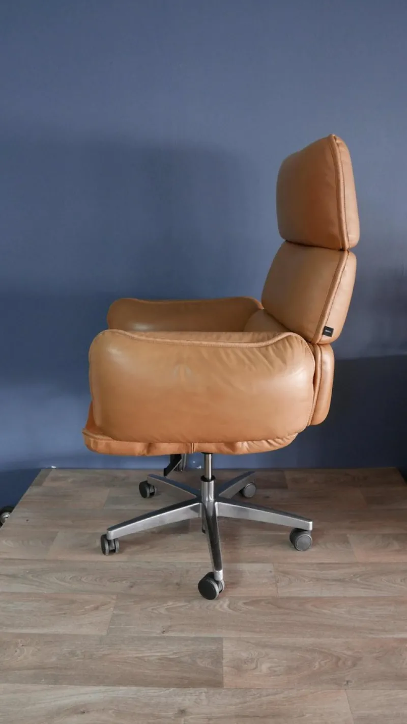 Hot Pamono Leather Executive Chair by Otto Zapf for Topstar, Germany, 1980s