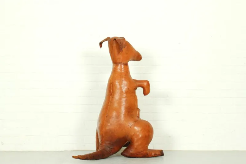 Pamono Leather Kangaroo Magazine Stand attributed to Dimitri Omersa, England, 1960s> Magazine Racks
