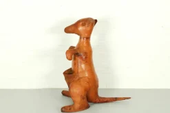 Pamono Leather Kangaroo Magazine Stand attributed to Dimitri Omersa, England, 1960s> Magazine Racks