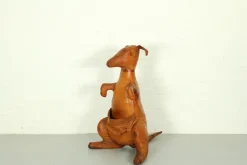 Pamono Leather Kangaroo Magazine Stand attributed to Dimitri Omersa, England, 1960s><noscript><img width=