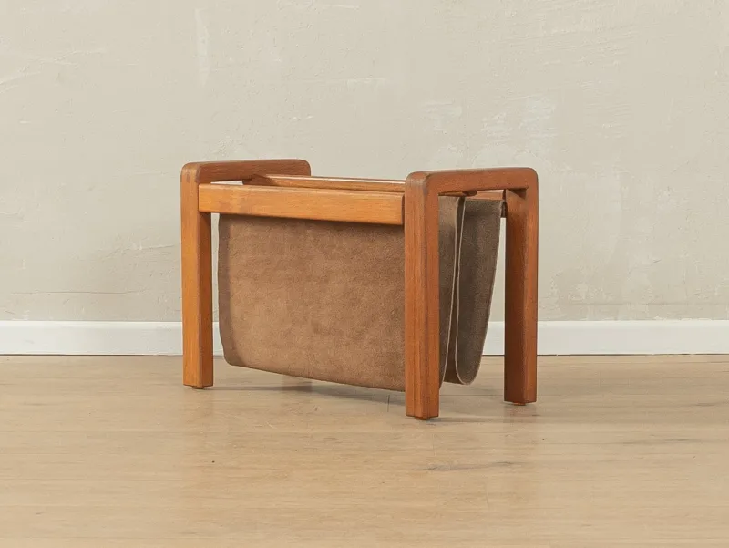 Pamono Leather Magazine Holder, 1960s> Magazine Racks