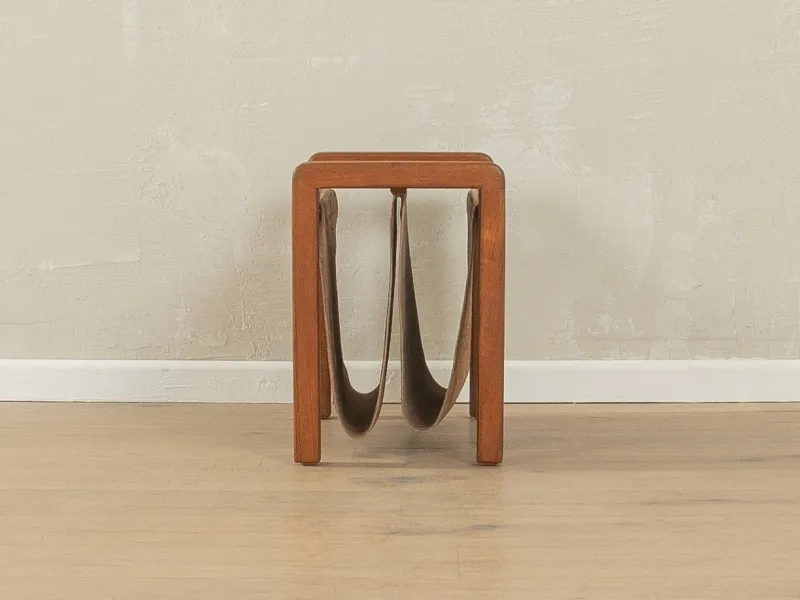 Pamono Leather Magazine Holder, 1960s> Magazine Racks