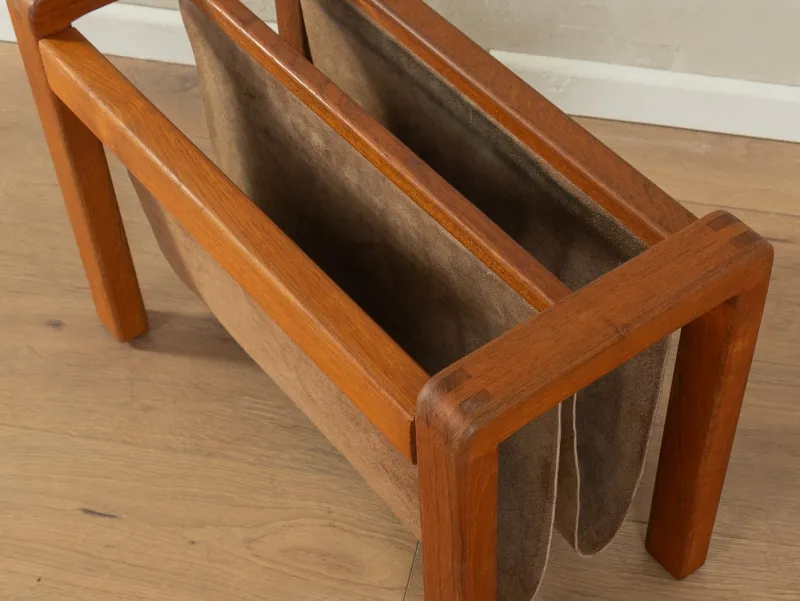 Pamono Leather Magazine Holder, 1960s> Magazine Racks