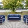 Pamono Leather Onda Sofa & 2 Armchairs by De Pas, D'Urbino & Lomazzi for Zanotta, Set of 3> Living Room Sets