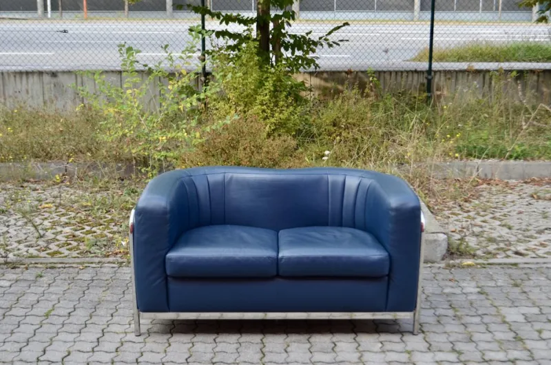 Pamono Leather Onda Sofa & 2 Armchairs by De Pas, D'Urbino & Lomazzi for Zanotta, Set of 3> Living Room Sets