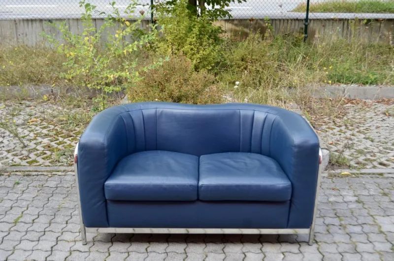 Pamono Leather Onda Sofa & 2 Armchairs by De Pas, D'Urbino & Lomazzi for Zanotta, Set of 3> Living Room Sets