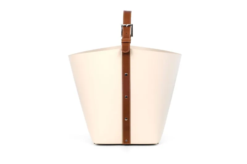 Clearance Pamono Leather Ovo Basket from Pinetti
