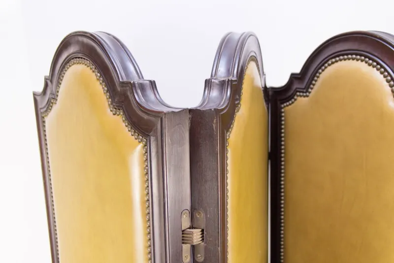 Pamono Leatherette Screen, 1930s> Room Dividers & Screens
