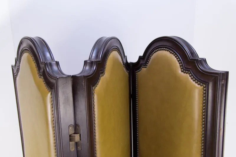 Pamono Leatherette Screen, 1930s> Room Dividers & Screens