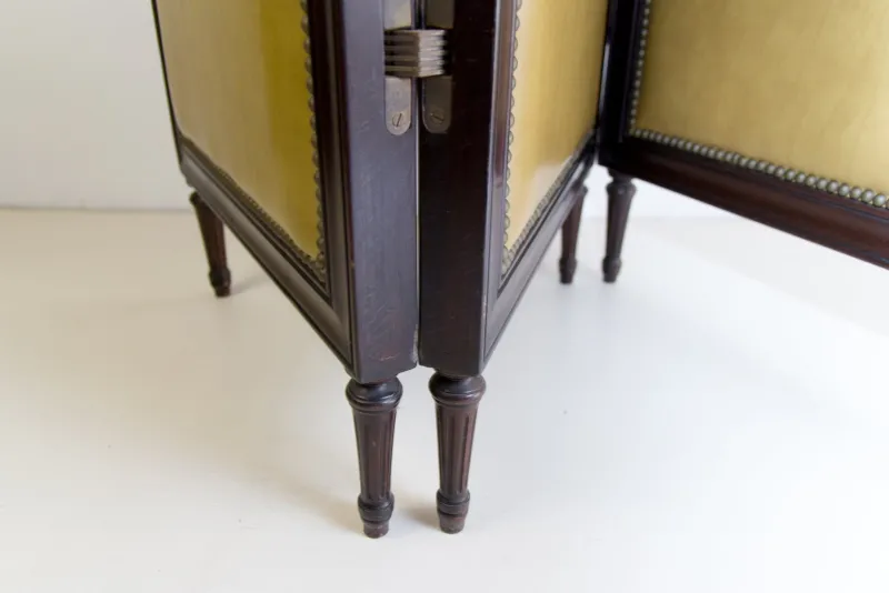 Pamono Leatherette Screen, 1930s> Room Dividers & Screens