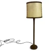 Pamono Leather-Wrapped Floor Lamp with Parchment Shade by Charlotte Wawer, 1950s> Floor Lamps