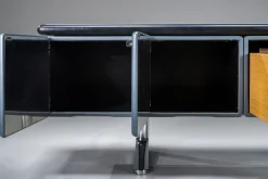 Online Pamono Leather-Wrapped Sideboard with Oak Trim by Warren Platner for Knoll, 1970s
