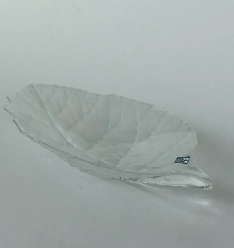 Pamono Leave Glass Bowl by Mats Jonasson for Maler AS, 1970s> Bowls