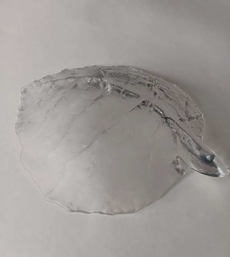 Pamono Leave Glass Bowl by Mats Jonasson for Maler AS, 1970s> Bowls