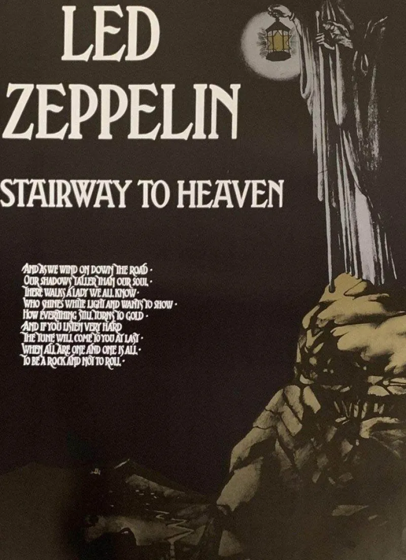Outlet Pamono Led Zeppelin Stairway to Heaven Poster, 1971
