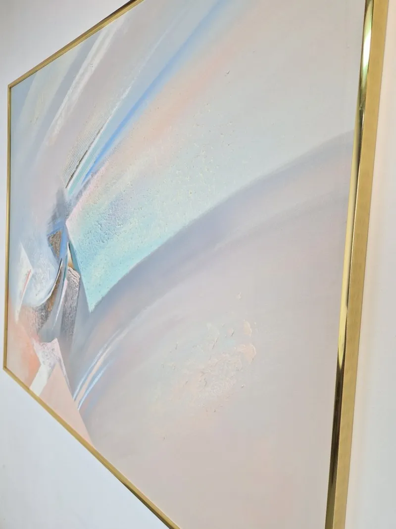 New Pamono Lee Reynolds, Abstract Composition, 1980s, Acrylic on Canvas, Framed