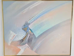 New Pamono Lee Reynolds, Abstract Composition, 1980s, Acrylic on Canvas, Framed