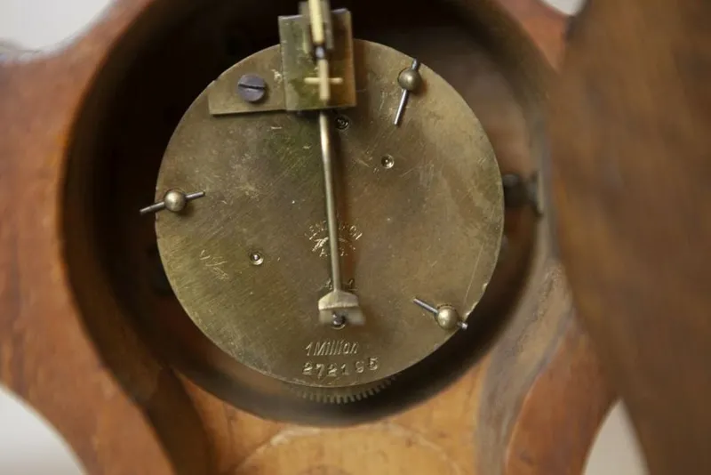 Clearance Pamono Lenzkirch Mantel Clock in Walnut Case, Early 20th Century