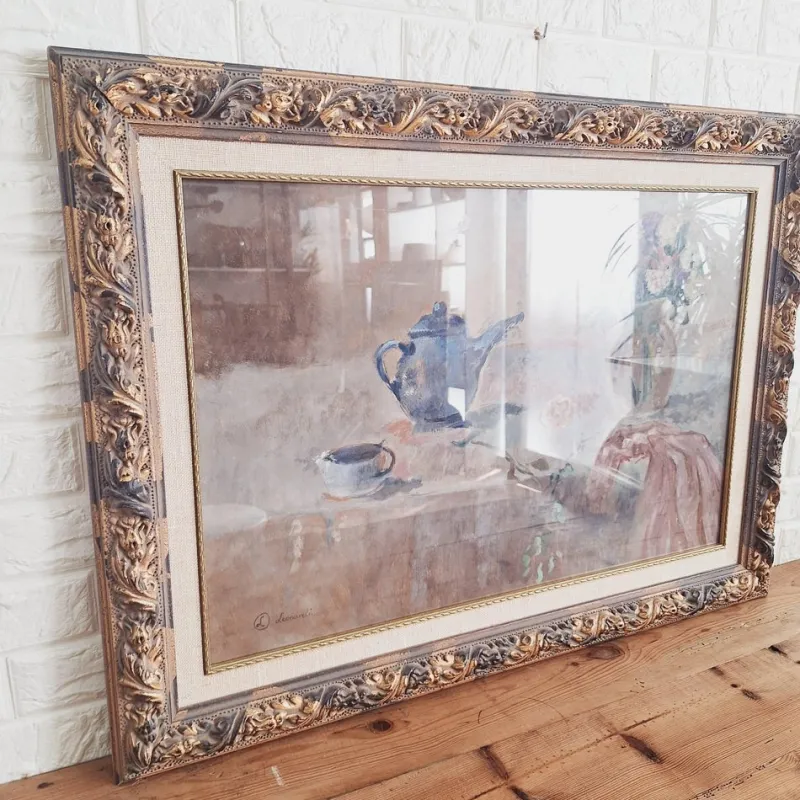 Pamono Leonardi, Post Impressionist Still Life, Oil on Panel, Late 20th Century, Framed> Impressionist