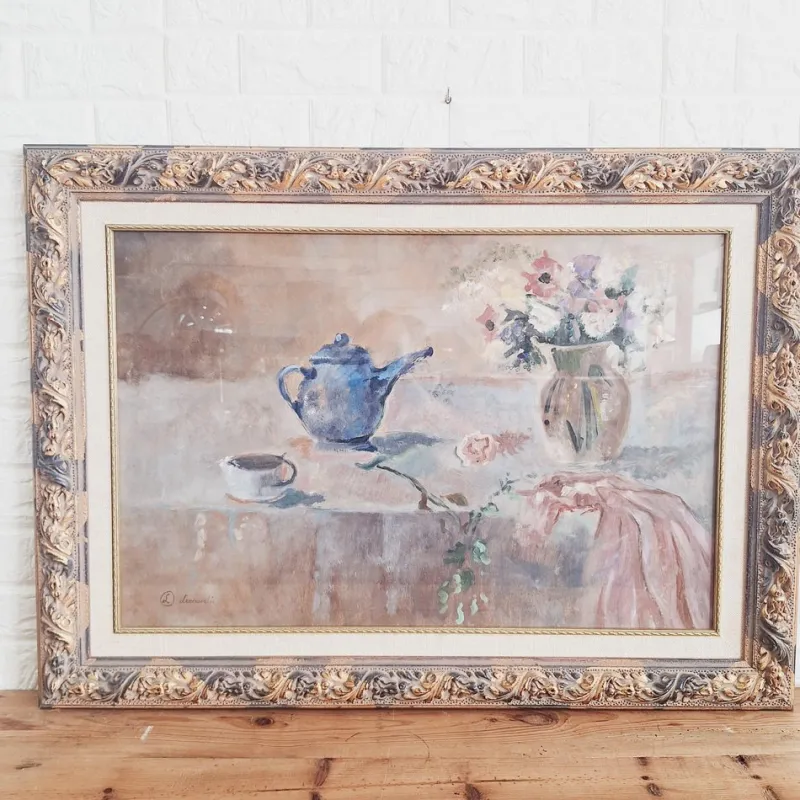 Pamono Leonardi, Post Impressionist Still Life, Oil on Panel, Late 20th Century, Framed> Impressionist