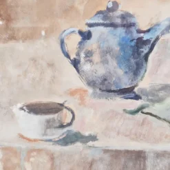 Pamono Leonardi, Post Impressionist Still Life, Oil on Panel, Late 20th Century, Framed><noscript><img width=