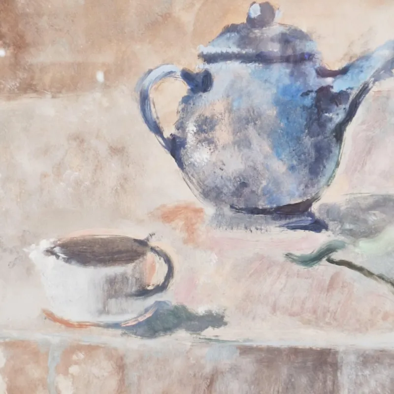 Pamono Leonardi, Post Impressionist Still Life, Oil on Panel, Late 20th Century, Framed> Impressionist