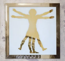 Sale Pamono Leonardo Da Vinci, the Vitruvian Man, Icon Wall Decoration by Davide Medri