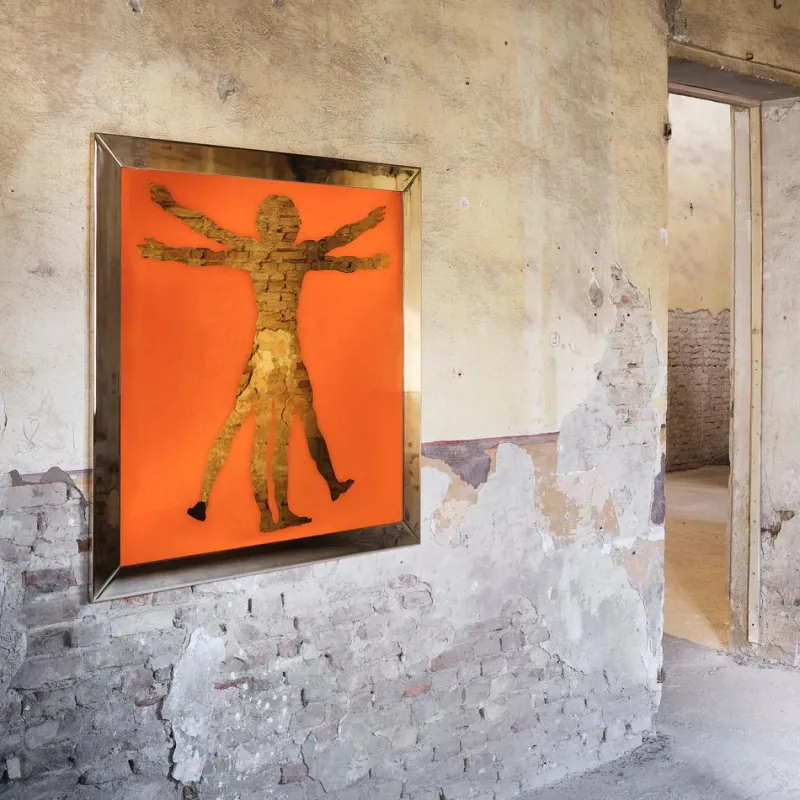 Sale Pamono Leonardo Da Vinci, the Vitruvian Man, Icon Wall Decoration by Davide Medri