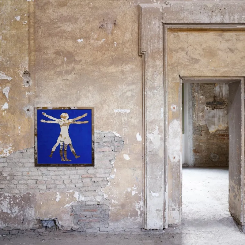 Sale Pamono Leonardo Da Vinci, the Vitruvian Man, Icon Wall Decoration by Davide Medri