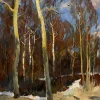 Pamono Leonid Vaichilia, Spring Sunshine in the Woods, Oil Painting, 1967> Impressionist