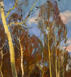 Pamono Leonid Vaichilia, Spring Sunshine in the Woods, Oil Painting, 1967> Impressionist