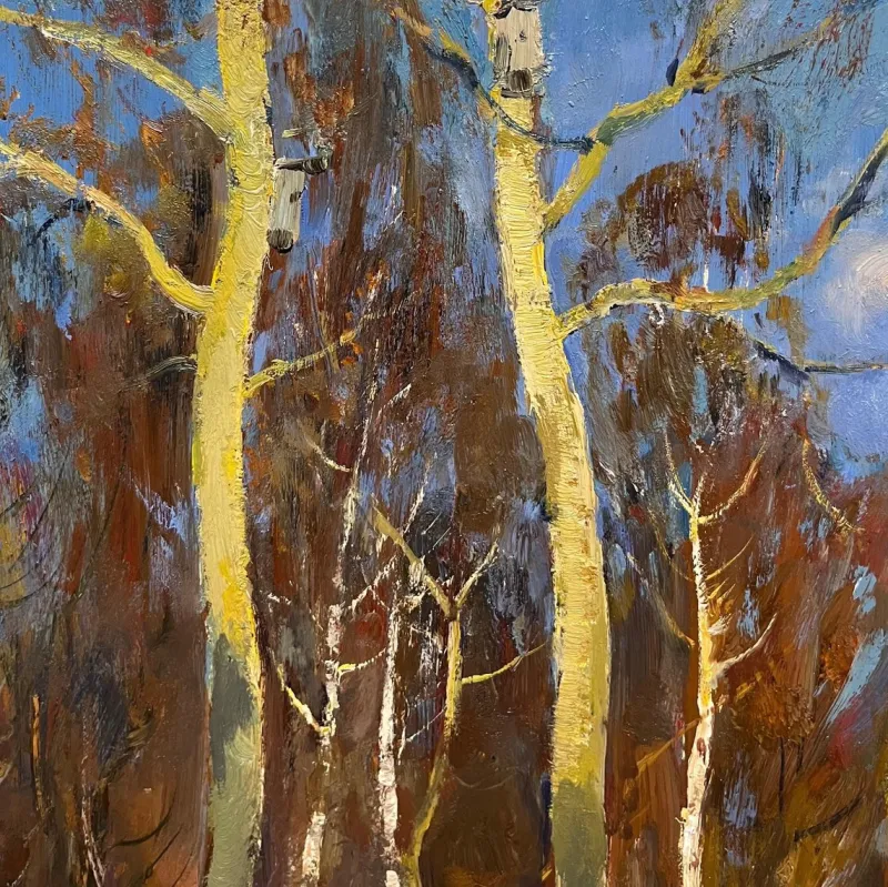 Pamono Leonid Vaichilia, Spring Sunshine in the Woods, Oil Painting, 1967> Impressionist