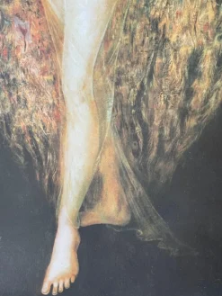 Pamono Leonor Fini, Nude Woman with Peacock Feathers, 1970, Lithograph><noscript><img width=